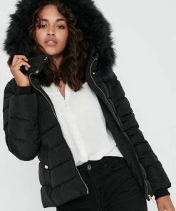 ONLY ONLCAMILLA QUILTED FURHOOD JACKET CC OTW Dames Jas - Maat XL -Exporteren dameskleding winkel 550x802 6