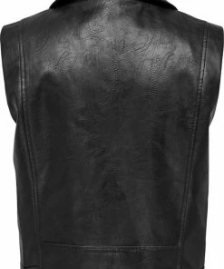ONLY CARMAKOMA CARVERA FAUX LEATHER WAISTCOAT OTW Dames Biker - Maat L-50/52 -Exporteren dameskleding winkel 550x805 3
