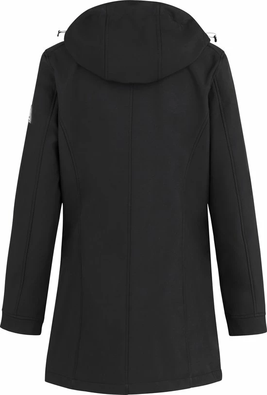 BJØRNSON YLVA Softshell Jas 4 Seizoenen Dames - Winddicht - Fleece Gevoerd - Capuchon - Tussenjas - Damesjas - Maat 40 - Zwart 3 BJØRNSON YLVA Softshell Jas 4 Seizoenen Dames - Winddicht - Fleece Gevoerd - Capuchon - Tussenjas - Damesjas - Maat 40 - Zwart - Afbeelding 2