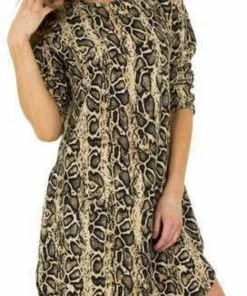 Merkloos Tuniek Snake Bruin/zwart