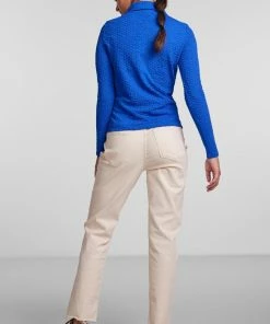 Pieces Blouse Pcmaki Ls Shirt 17131693 Princess Blue Dames Maat - L -Exporteren dameskleding winkel 550x815 12