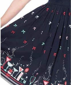 Dancing Days Flare Jurk -M- CHRISTMAS COCKTAILS Blauw -Exporteren dameskleding winkel 550x816 6