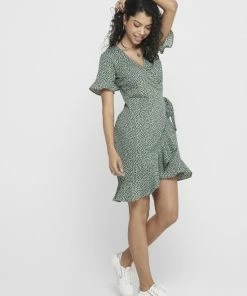ONLY ONLOLIVIA S/S WRAP DRESS WVN NOOS Dames Jurk - Maat 40 -Exporteren dameskleding winkel 550x816 8