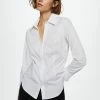 Mango Blouse Katoenen Basic Overhemd 37092504 02 Dames Maat - S