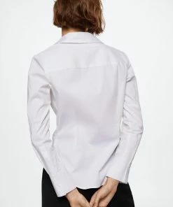 Mango Blouse Katoenen Basic Overhemd 37092504 02 Dames Maat - S -Exporteren dameskleding winkel 550x819 2