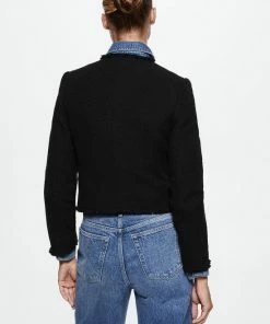 Mango Blazer Tweed Jasje Met Zakken 47050162 99 Dames Maat - XXS -Exporteren dameskleding winkel 550x820 12