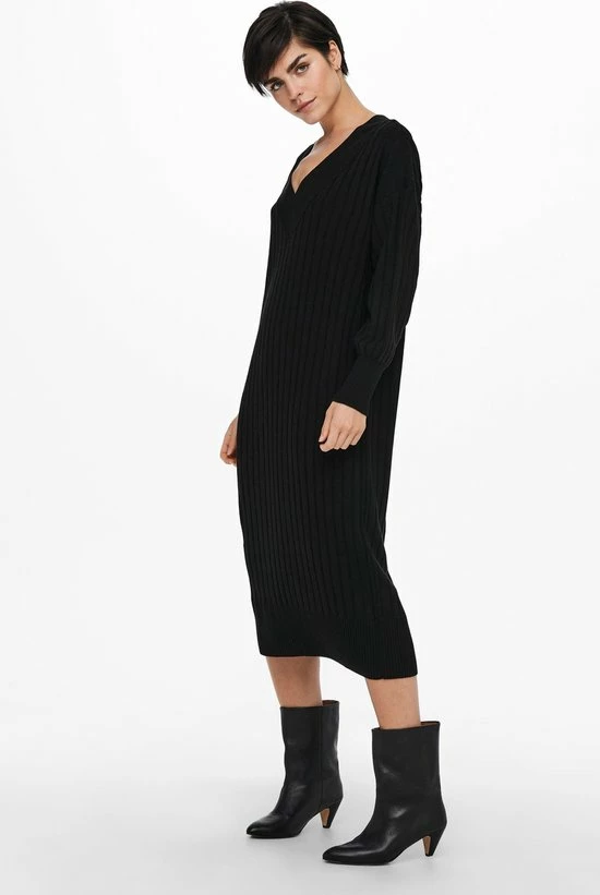 ONLY ONLNEW TESSA L/S MIDI V DRESS KNT NOOS Dames Jurk - Maat L 7 ONLY ONLNEW TESSA L/S MIDI V DRESS KNT NOOS Dames Jurk - Maat L - Afbeelding 5