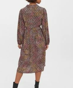 VERO MODA VMLOTUS L/S SHIRT DRESS WVN GA BTQ Dames Jurk - Maat XL -Exporteren dameskleding winkel 550x821 5