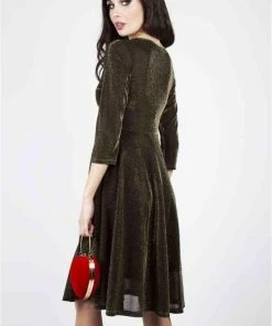 Voodoo Vixen Flare Jurk -L- Lulu Disco Goudkleurig/Zwart 7 Voodoo Vixen Flare Jurk -L- Lulu Disco Goudkleurig/Zwart -Exporteren dameskleding winkel 550x822 4