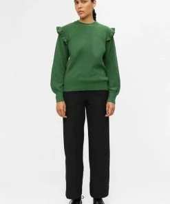 Object Trui Objmalena L/s Ruffle Pullover Noos 23039233 Artichoke Green/melange Dames Maat - M -Exporteren dameskleding winkel 550x823 18
