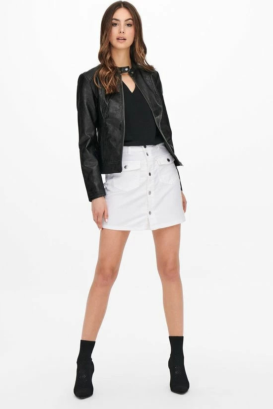 JDY JDYEMILY FAUX LEATHER JACKET OTW NOOS Dames Jas - Maat 42 6 JDY JDYEMILY FAUX LEATHER JACKET OTW NOOS Dames Jas - Maat 42 - Afbeelding 4