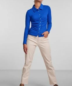 Pieces Blouse Pcmaki Ls Shirt 17131693 Princess Blue Dames Maat - L -Exporteren dameskleding winkel 550x824 156