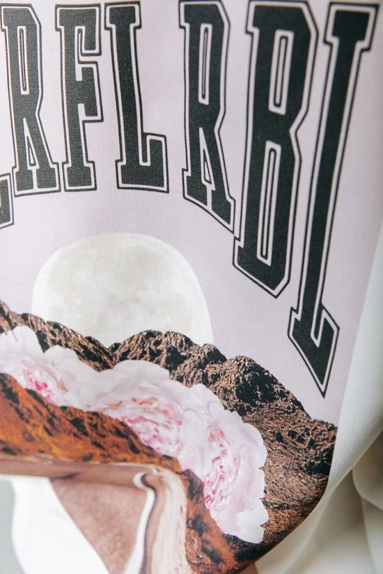 Colourful Rebel Road Roses Hoodie Wit Dames - Oversized Fit - Polyester - M 5 Colourful Rebel Road Roses Hoodie Wit Dames - Oversized Fit - Polyester - M - Afbeelding 3