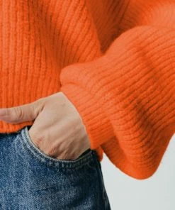 Colourful Rebel Guusje Trui Oranje Dames - Basic Fit - Katoen - M -Exporteren dameskleding winkel 550x824 48