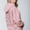Colourful Rebel Art Eagle Hoodie Roze Dames - Oversized Fit - Polyester - XS