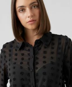 Vero Moda Blouse Vmgunilla L/s Oversize Shirt Vip 10280510 Black Dames Maat - L -Exporteren dameskleding winkel 550x825 122