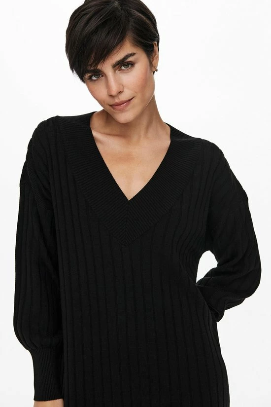 ONLY ONLNEW TESSA L/S MIDI V DRESS KNT NOOS Dames Jurk - Maat L 9 ONLY ONLNEW TESSA L/S MIDI V DRESS KNT NOOS Dames Jurk - Maat L - Afbeelding 7