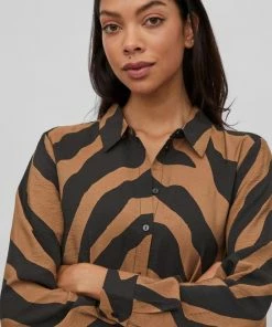 VILA VIDOGMA ZEB L/S MID CALF SHIRT DRESS/SU Dames Jurk - Maat 40 -Exporteren dameskleding winkel 550x825 130