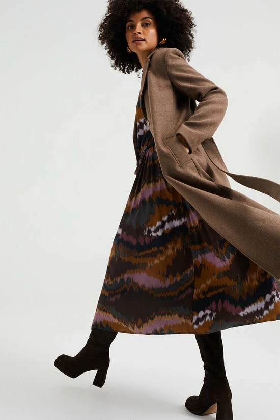 WE Fashion Dames Wolmix Jas Met Ceintuur 5 WE Fashion Dames Wolmix Jas Met Ceintuur - Afbeelding 3