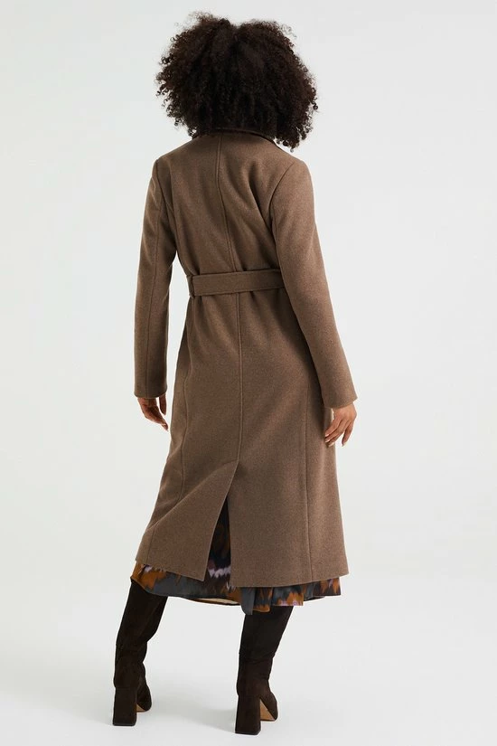 WE Fashion Dames Wolmix Jas Met Ceintuur 6 WE Fashion Dames Wolmix Jas Met Ceintuur - Afbeelding 4