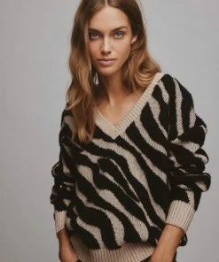 VILA VIRIL FEAMI MIX V-NECK L/S KNIT TOP-NOOS Dames Trui - Maat L -Exporteren dameskleding winkel 550x825 18