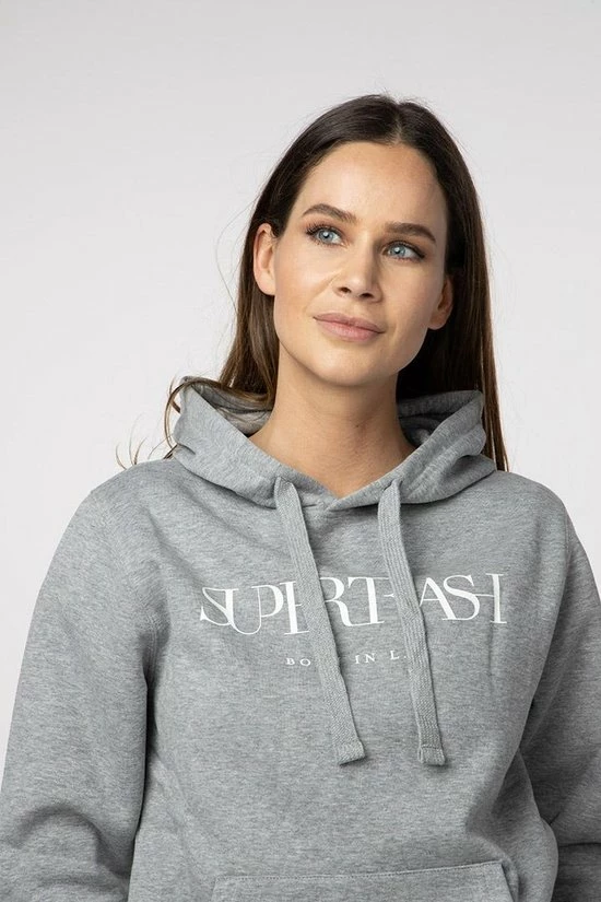 Supertrash - Hoodie - Trui - Sweater Dames - Grijs - L 5 Supertrash - Hoodie - Trui - Sweater Dames - Grijs - L - Afbeelding 3