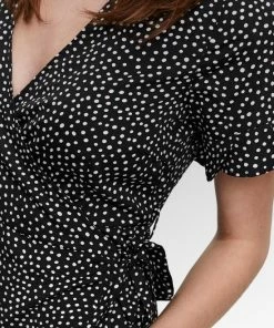 VERO MODA VMHENNA 2/4 WRAP FRILL DRESS NOOS - Bla - Dames - Maat XL -Exporteren dameskleding winkel 550x825 200