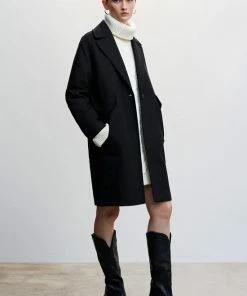 Mango Jas Rechte Wollen Jas 37069091 99 Dames Maat - M -Exporteren dameskleding winkel 550x825 240