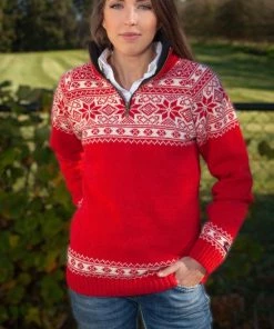 John Brilliant Noorse Dames Trui In Setesdals-design Van 100% Zuivere Wol, Rood (XXL) 10 John Brilliant Noorse Dames Trui In Setesdals-design Van 100% Zuivere Wol, Rood (XXL) -Exporteren dameskleding winkel 550x825 281
