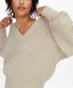 JDY JDYSIGRID LIFE L/S V-NECK DOT PULL. KNT Dames Trui - Maat S -Exporteren dameskleding winkel 550x825 290