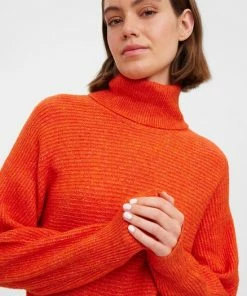 Vero Moda Trui Vmbrenda Ls Roll-neck Blouse Ga 10271448 Paprika Dames Maat - L -Exporteren dameskleding winkel 550x825 30
