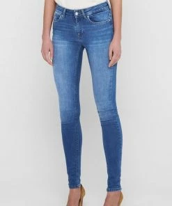 Only ONLBLUSH LIFE MID SKINNY REA12187 NOOS Medium Blue Denim Dames Jeans - Maat M X L32 -Exporteren dameskleding winkel 550x825 334
