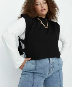 Trendyol Vrouwen Mouwloos Poncho Grote Maten Trui -Exporteren dameskleding winkel 550x825 43