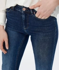 Only Jeans Onlblush Mid Flared Dnm Tai021 Noos 15264050 Dark Blue Denim Dames Maat - W32 X L32 -Exporteren dameskleding winkel 550x825 434