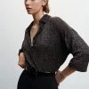 Mango Blouse Blouse Met Metaalgaren 37029017 Co Dames Maat - XXL