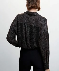 Mango Blouse Blouse Met Metaalgaren 37029017 Co Dames Maat - XXL -Exporteren dameskleding winkel 550x825 456