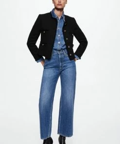 Mango Blazer Tweed Jasje Met Zakken 47050162 99 Dames Maat - XXS -Exporteren dameskleding winkel 550x825 521