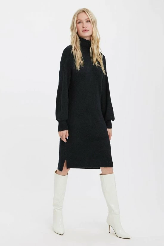 VERO MODA VMFILENE LS ROLLNECK DRESS Dames Jurk - Maat M 5 VERO MODA VMFILENE LS ROLLNECK DRESS Dames Jurk - Maat M - Afbeelding 3