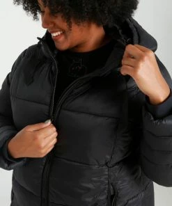 Paprika Lange, Effen Donsjas Met Kap -Exporteren dameskleding winkel 550x825 549