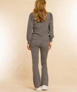 Geisha Broek Jacquard Check Flared Legging 21841 60 000999 Dames Maat - S -Exporteren dameskleding winkel 550x825 557