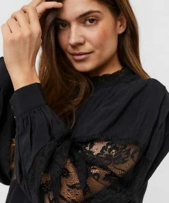 Vero Moda Blouse Vmcatinka Ls Top Wvn Ga 10256788 Black Dames Maat - M