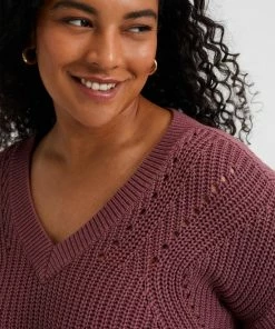 WE Fashion Dames Grofgebreide Trui - Curve -Exporteren dameskleding winkel 550x825 571