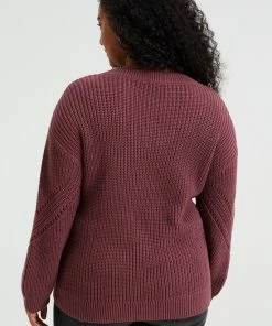 WE Fashion Dames Grofgebreide Trui - Curve -Exporteren dameskleding winkel 550x825 572
