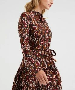 WE Fashion Dames Jurk Met Dessin En Strikceintuur 10 WE Fashion Dames Jurk Met Dessin En Strikceintuur -Exporteren dameskleding winkel 550x825 575