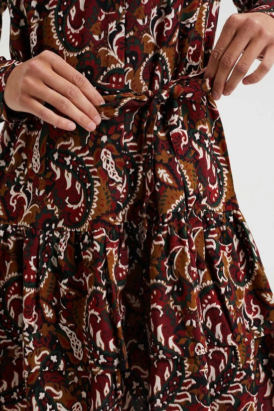 WE Fashion Dames Jurk Met Dessin En Strikceintuur 8 WE Fashion Dames Jurk Met Dessin En Strikceintuur - Afbeelding 6