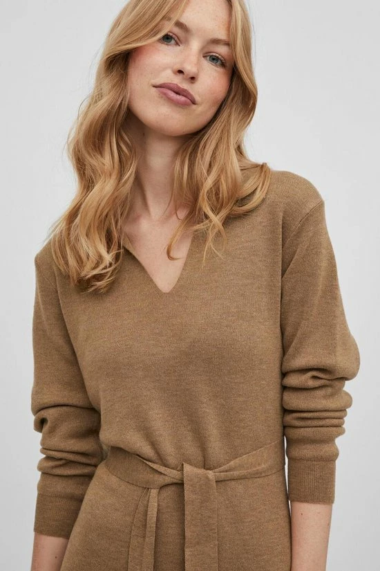 VILA VIMARLA COLLAR L/S KNIT DRESS Dames Jurk - Maat M 5 VILA VIMARLA COLLAR L/S KNIT DRESS Dames Jurk - Maat M - Afbeelding 3
