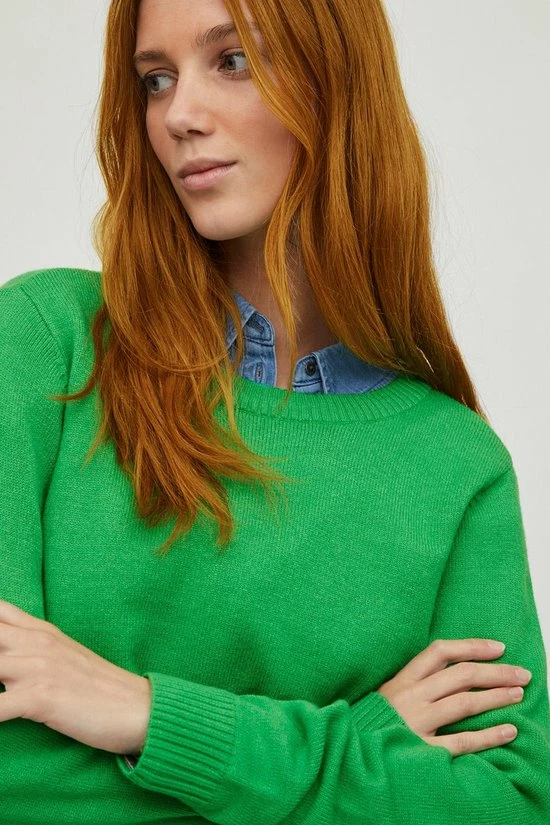 Vila Trui Viril O-neck L/s Knit Top - Noos 14054177 Kelly Green/dark Melan Dames Maat - S 9 Vila Trui Viril O-neck L/s Knit Top - Noos 14054177 Kelly Green/dark Melan Dames Maat - S - Afbeelding 7