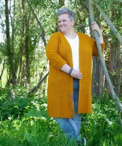 Knit Factory Luna Lang Gebreid Dames Vest - Petrol - 46/48 - Grote Maten Dames Kleding -Exporteren dameskleding winkel 550x826 10