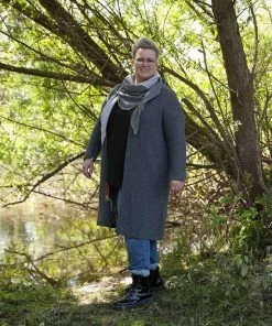 Knit Factory Luna Lang Gebreid Dames Vest - Petrol - 46/48 - Grote Maten Dames Kleding -Exporteren dameskleding winkel 550x827 4