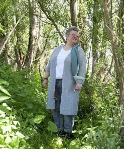 Knit Factory Luna Lang Gebreid Dames Vest - Petrol - 46/48 - Grote Maten Dames Kleding -Exporteren dameskleding winkel 550x827 5